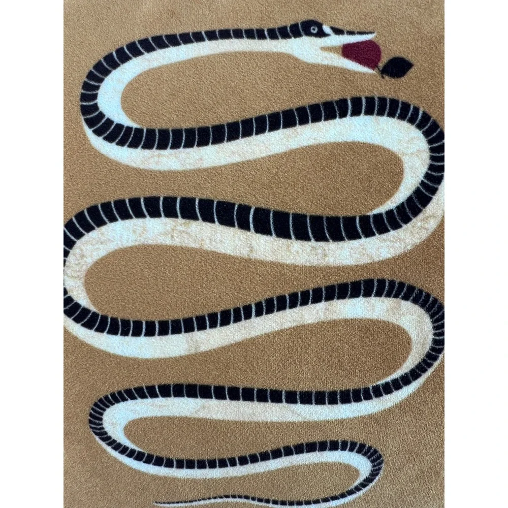 Velvet Snake Throw Pillow Love & Dream Gold Fringe Boho Gothic Maximalist Decor